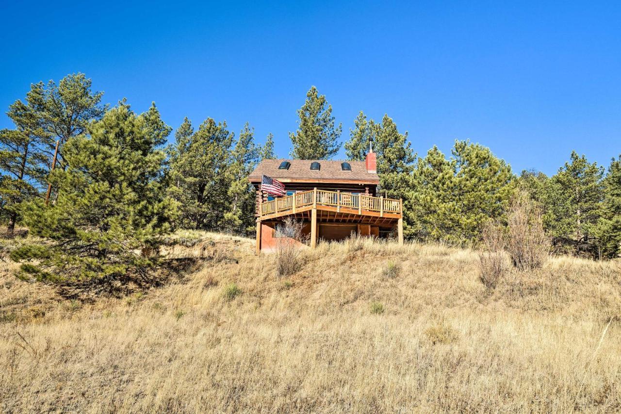 Classic Colorado Log Home With Mountain Views! Florissant Exteriér fotografie