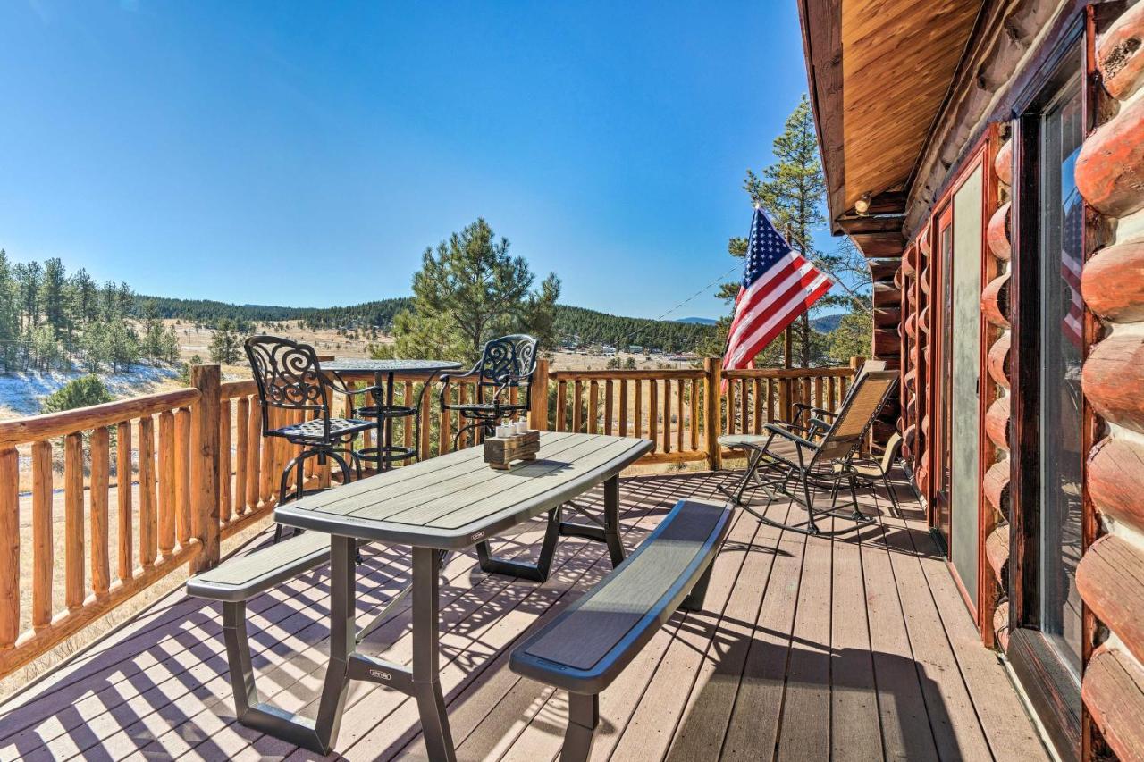 Classic Colorado Log Home With Mountain Views! Florissant Exteriér fotografie