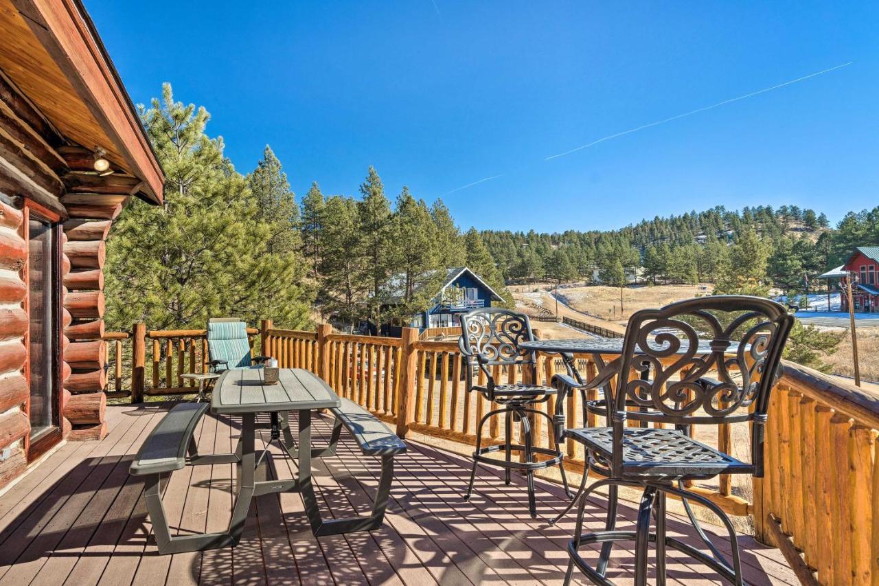Classic Colorado Log Home With Mountain Views! Florissant Exteriér fotografie